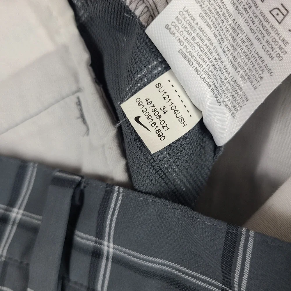 Nike Shorts Mens 34‎ Dark Gray Check 12